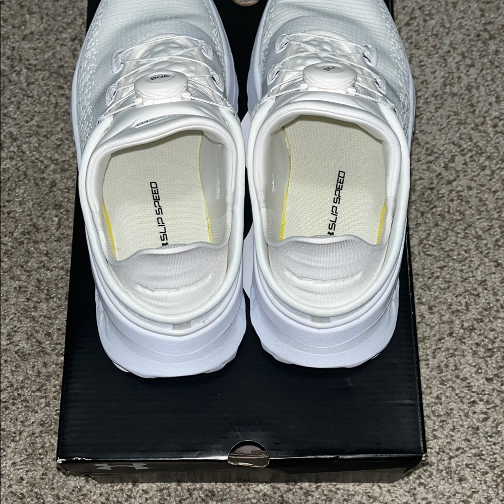 Under Armour White slip speed mega tiptop sneakers - Picture 6 of 8